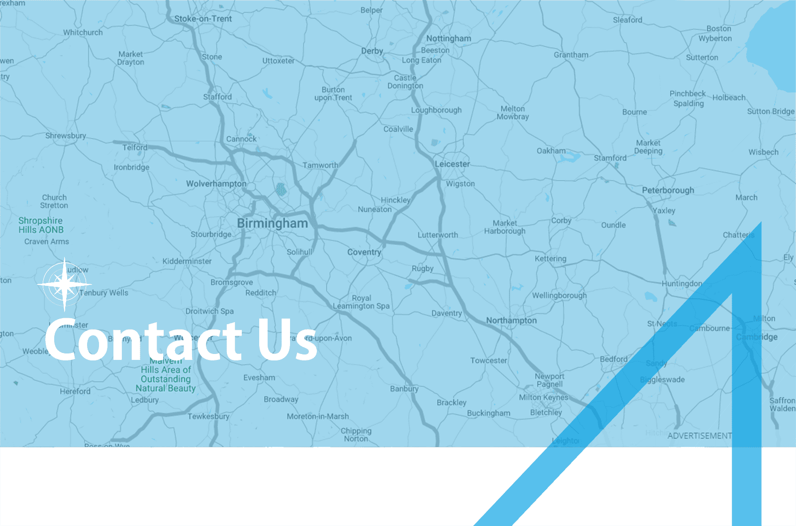 contact page showing midlands
