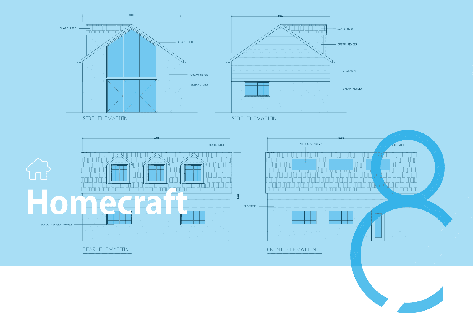 Cad8 banner showing elevations for planning