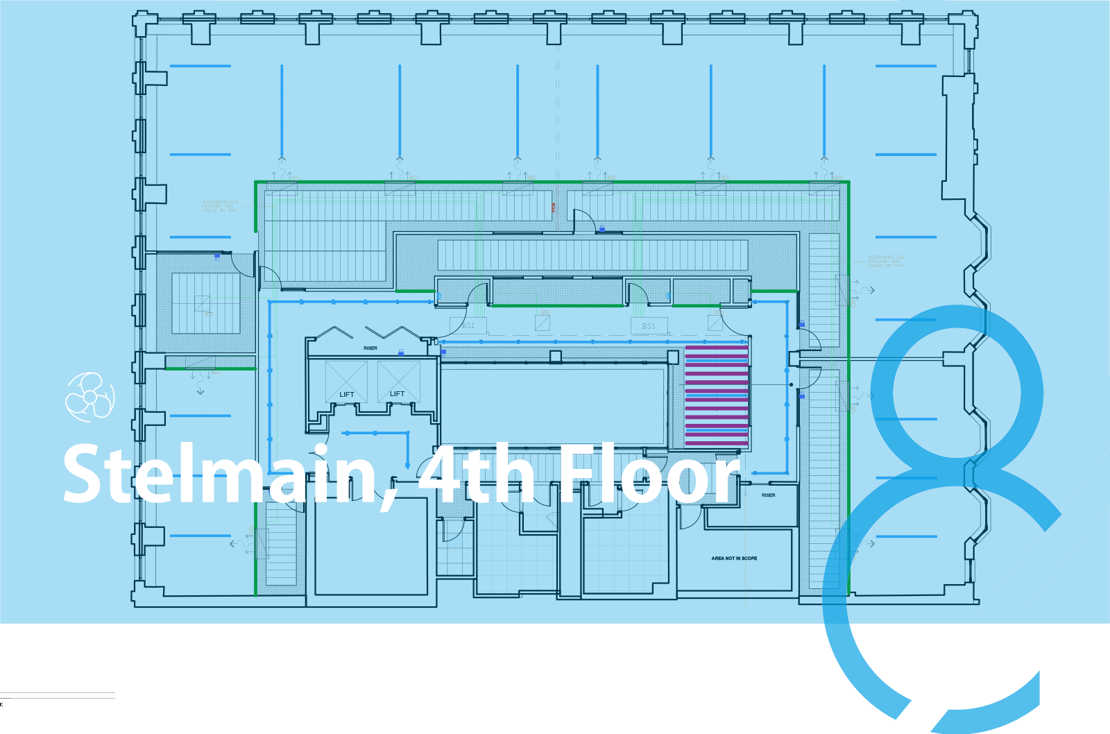 Overlay image showing pipework
