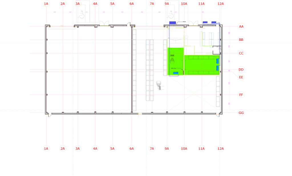 refrigeration pasta factory, autocad overlay