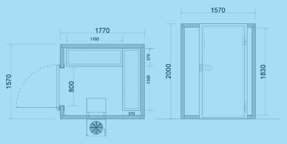 Featured image showing cold room plan and elevations