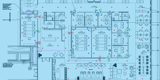Post HVAC air conditioning drawing overlay