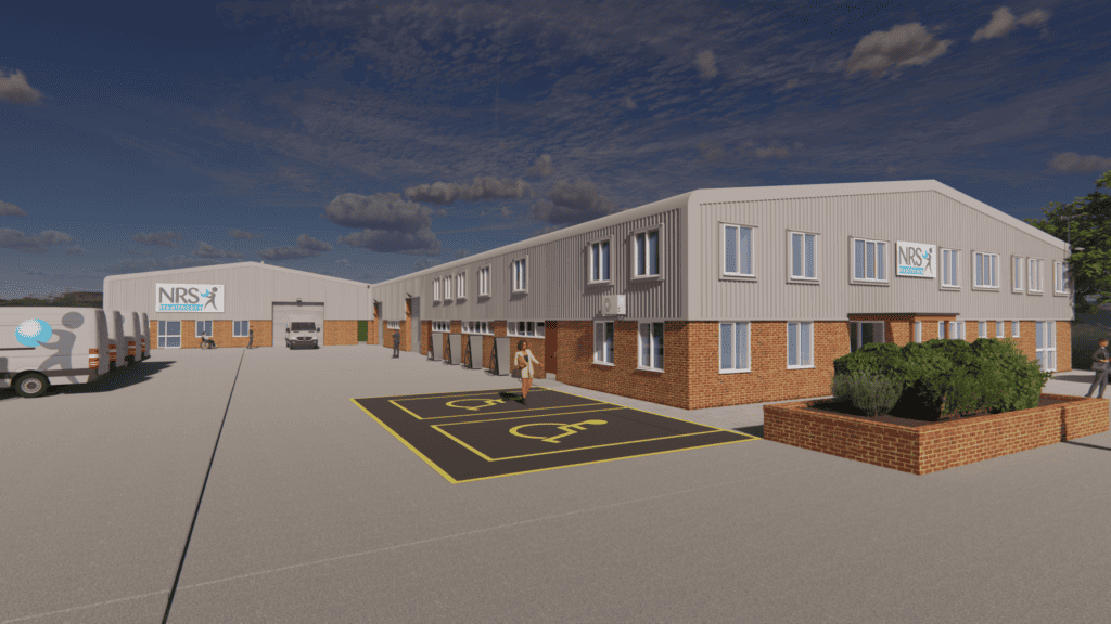 Rendered image of car park facility