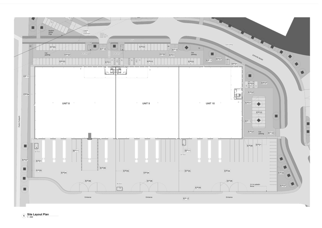 Proposed factory units site plan